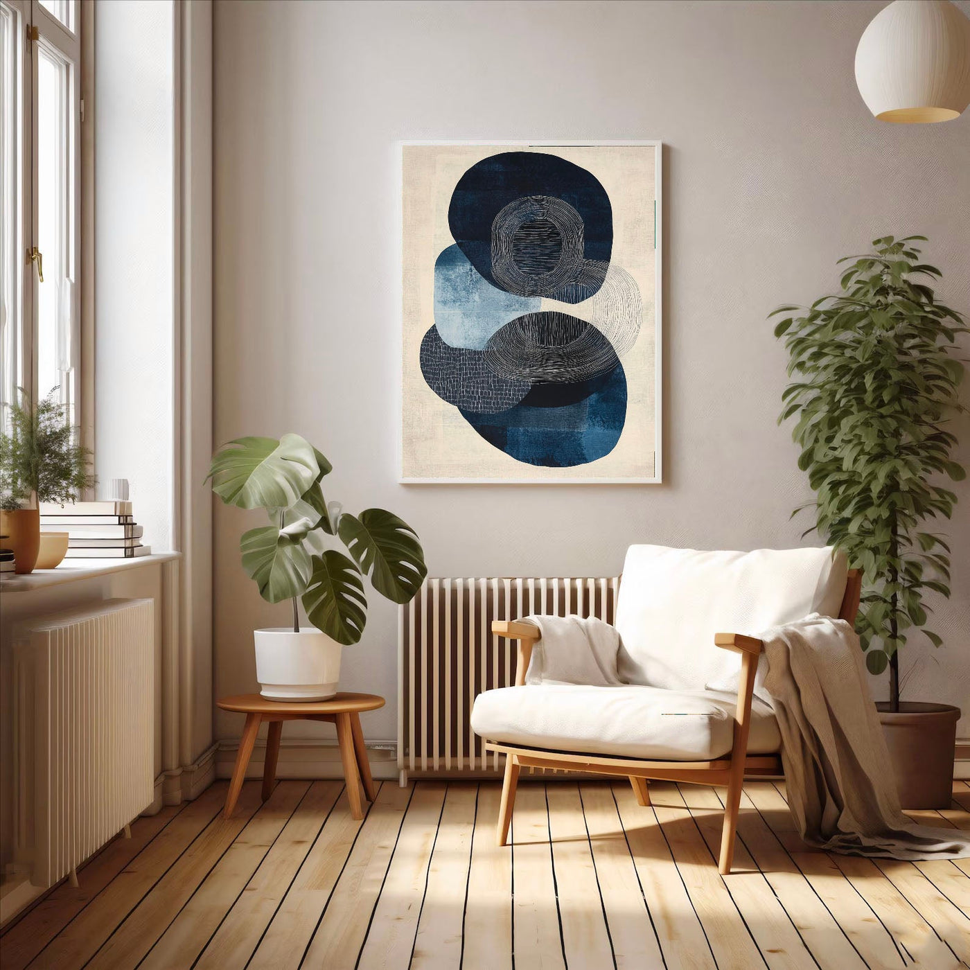 Filigreed Oval Serenity | Indigo Undertones