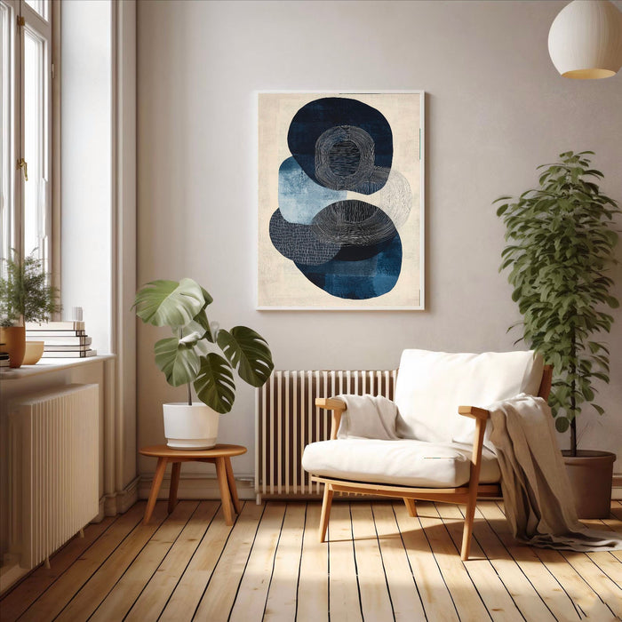 Filigreed Oval Serenity | Indigo Undertones
