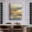 Textured Gilded Waves | Misty Horizon
