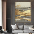 Textured Gilded Waves | Misty Horizon