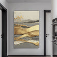 Textured Gilded Waves | Misty Horizon