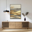 Textured Gilded Waves | Misty Horizon