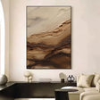 Texturierte Geländeschichten | Beige Braun