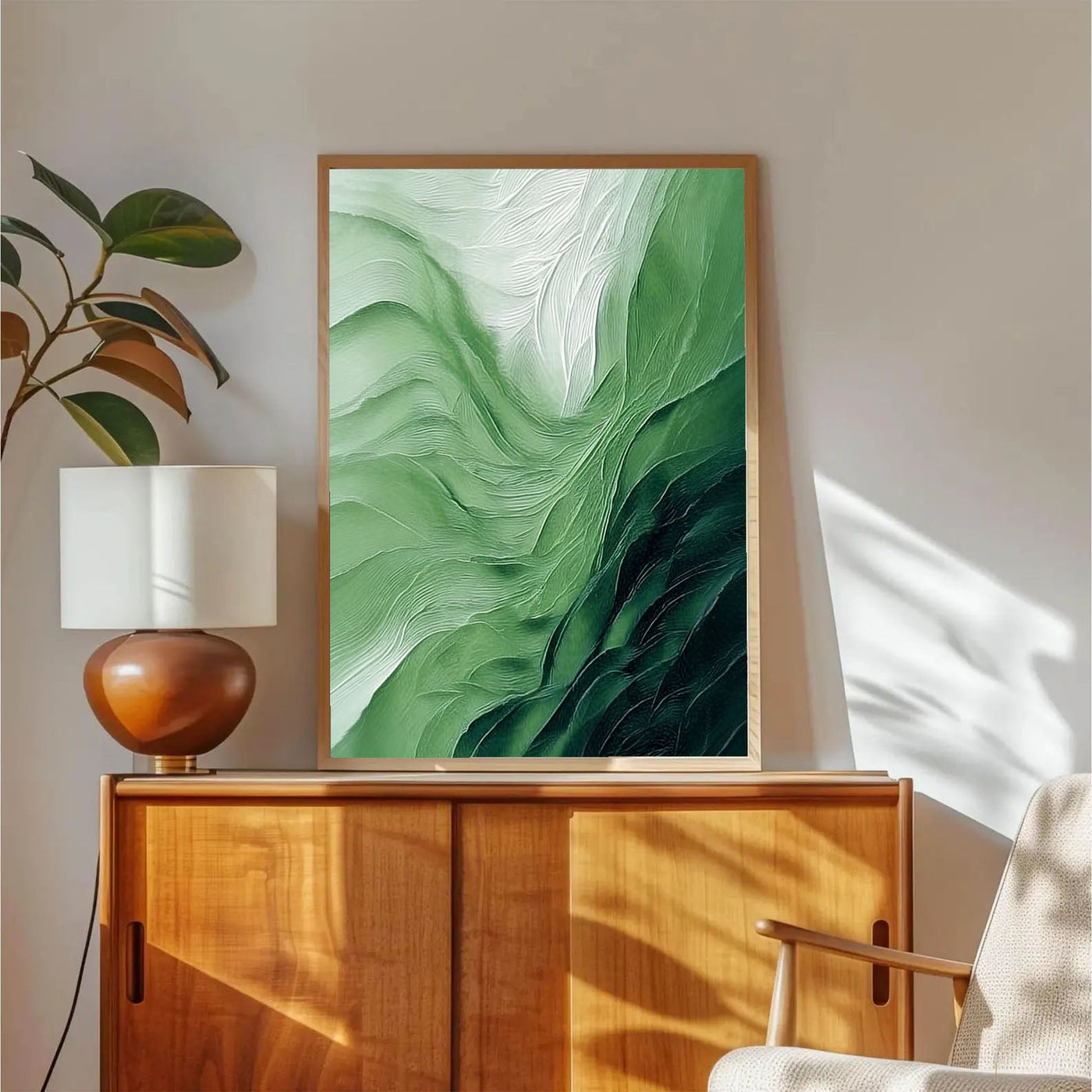 Textured Verdant Undulations | Emerald Swirls