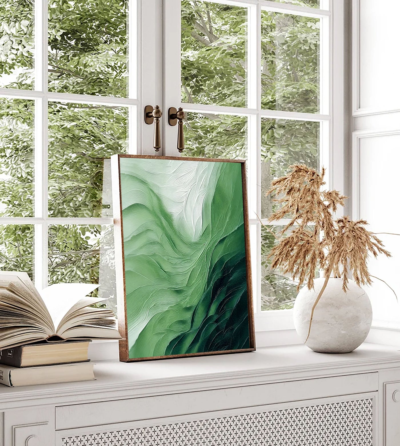 Textured Verdant Undulations | Emerald Swirls