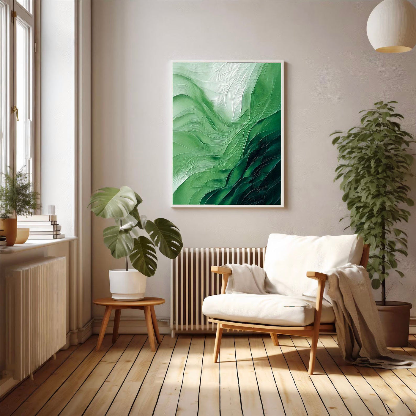 Textured Verdant Undulations | Emerald Swirls
