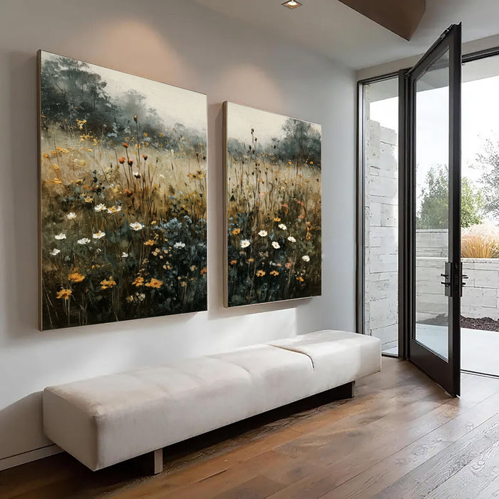 Textured Wildflower Meadow | Earth Tones