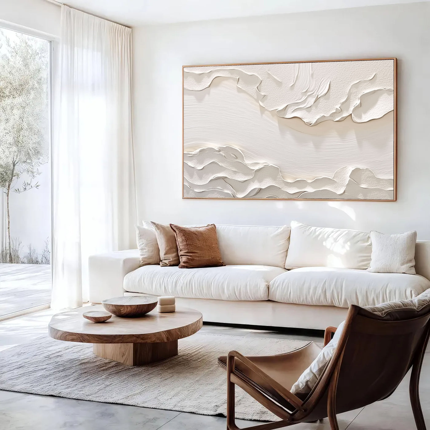 Textured Wavy Layers | Cream White