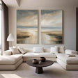 Textured Horizon Layers | Beige Grey