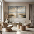 Textured Horizon Layers | Beige Grey