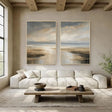 Textured Horizon Layers | Beige Grey