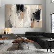 Strukturierte abstrakte Pinselstriche | Neutrales Beige