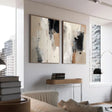 Strukturierte abstrakte Pinselstriche | Neutrales Beige