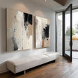 Strukturierte abstrakte Pinselstriche | Neutrales Beige