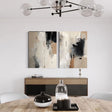 Strukturierte abstrakte Pinselstriche | Neutrales Beige