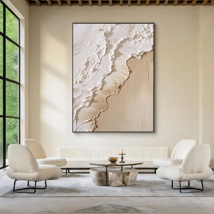 Textured Wave Layers | Cream Beige