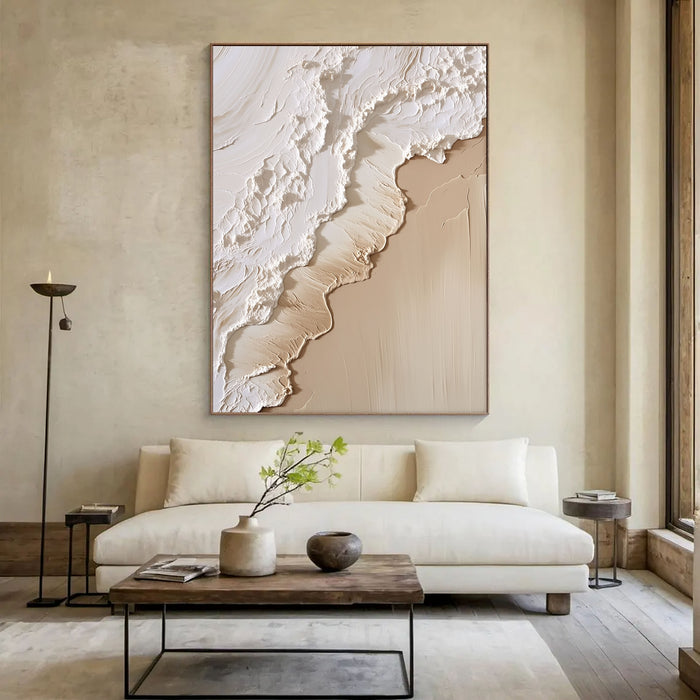Textured Wave Layers | Cream Beige
