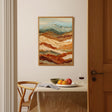 Textured Mountain Strata | Rust Teal