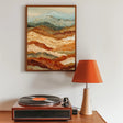 Textured Mountain Strata | Rust Teal