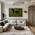 Textured Equestrian Grace | Black Steed