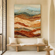 Textured Mountain Strata | Rust Teal