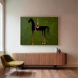 Textured Equestrian Grace | Black Steed