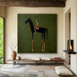 Minimalist Equestrian Grace | Forest Green
