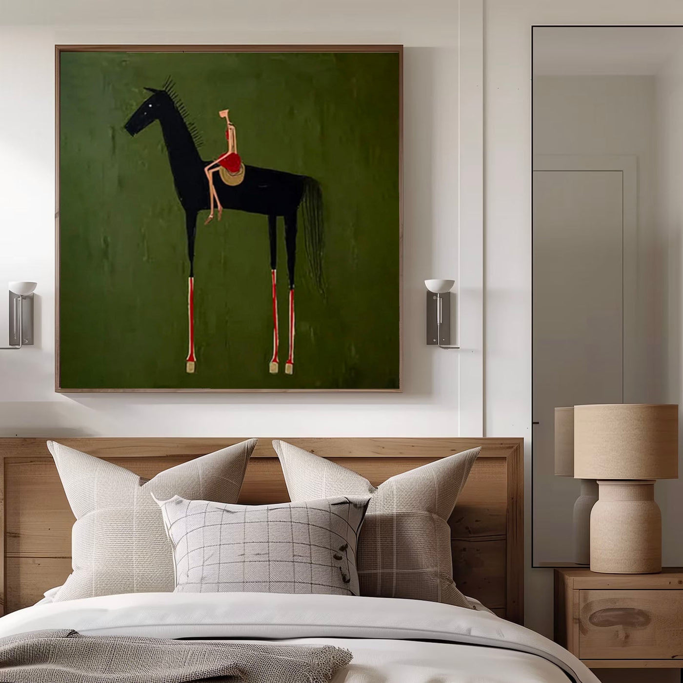 Minimalist Equestrian Grace | Forest Green