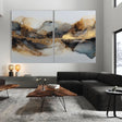 Texturierte Adern aus Achat | Blattgold