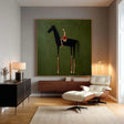 Minimalist Equestrian Grace | Forest Green
