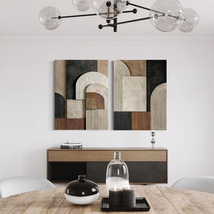 Textured Geometric Arches | Neutral Earth