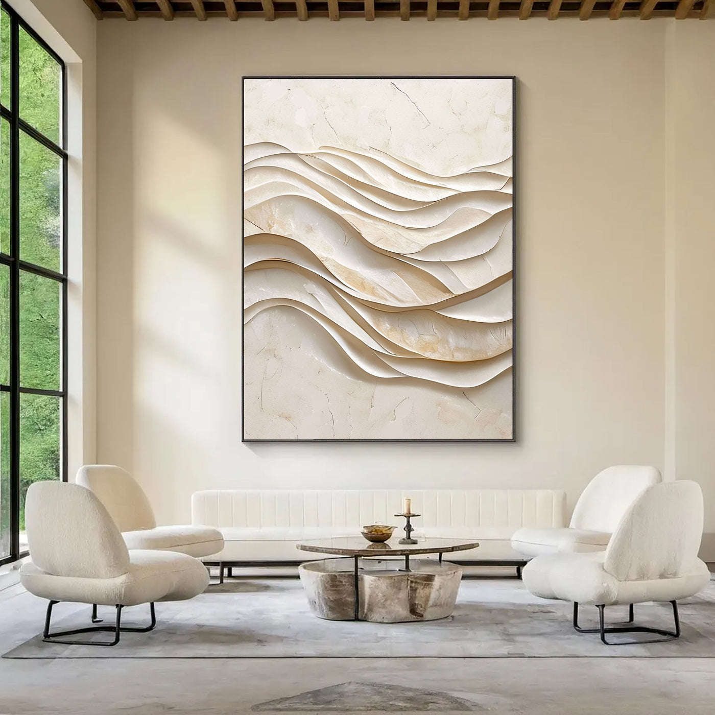 Laminar Ivory Undulation | Ethereal Drift