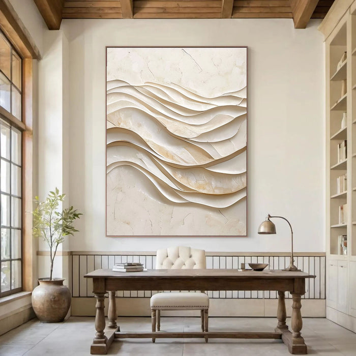 Laminar Ivory Undulation | Ethereal Drift