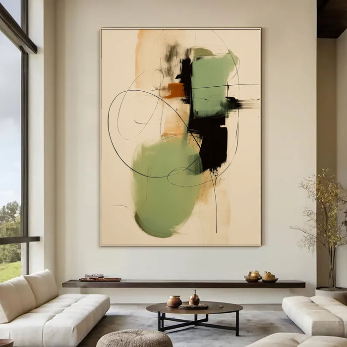 Textured Fluid Shapes | Green Black
