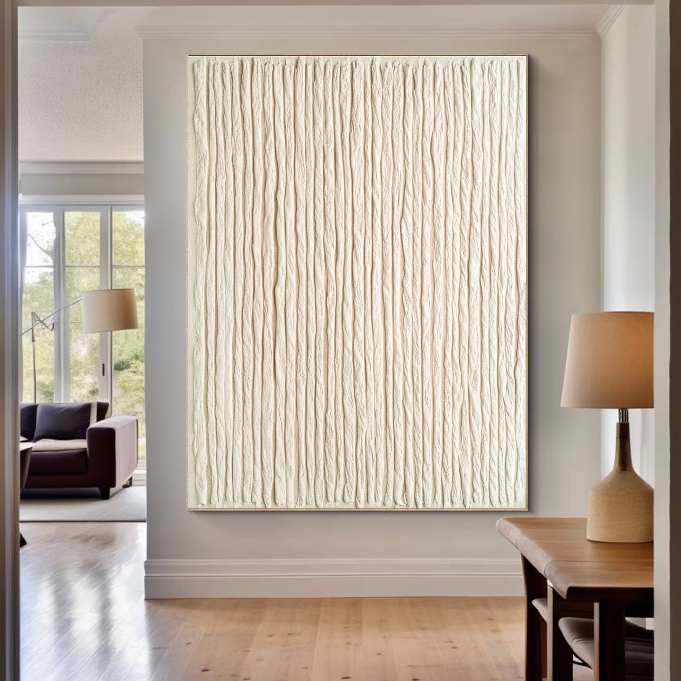 Striated Linen Serenity | Ivory Weave