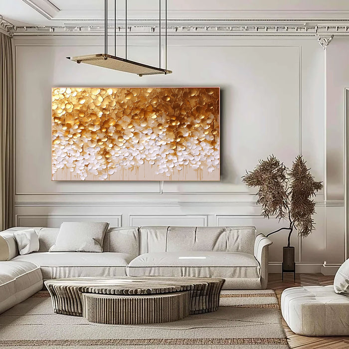 Textured Gilded Petals | Gold White