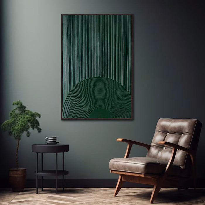 Rippled Emerald Depth | Green Arc