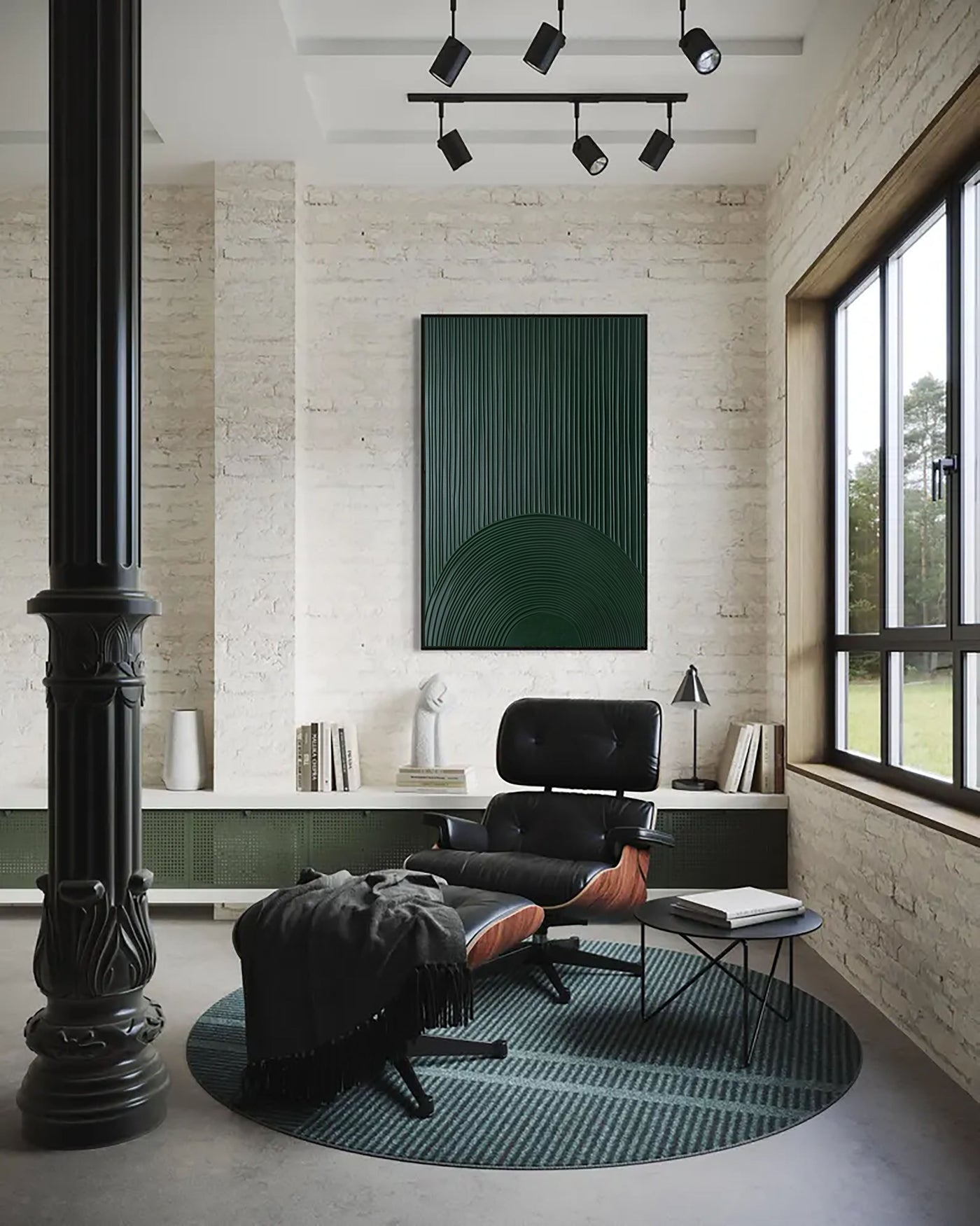 Rippled Emerald Depth | Green Arc