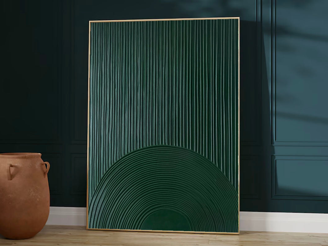 Rippled Emerald Depth | Green Arc