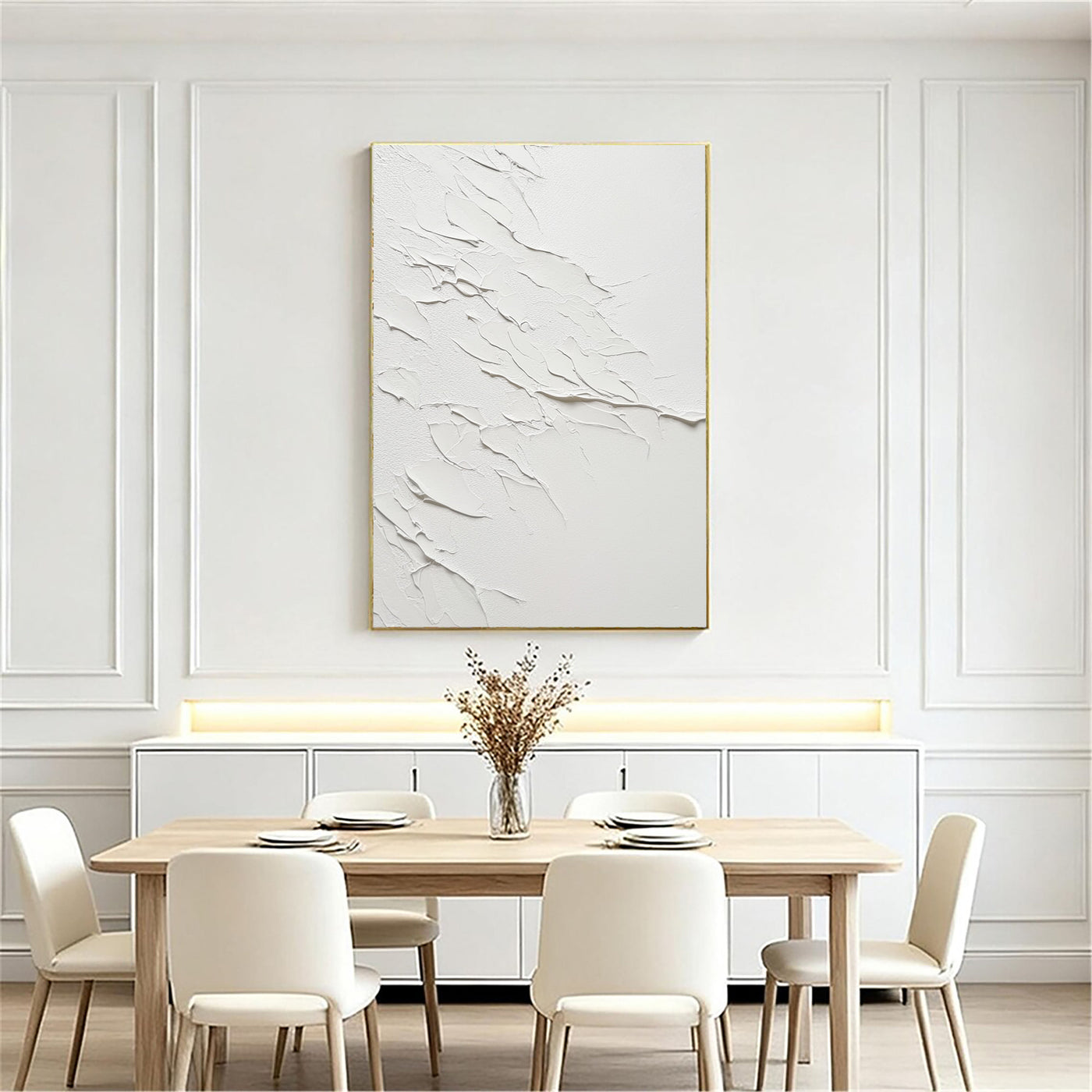 Rippled Ivory Texture | White Wave