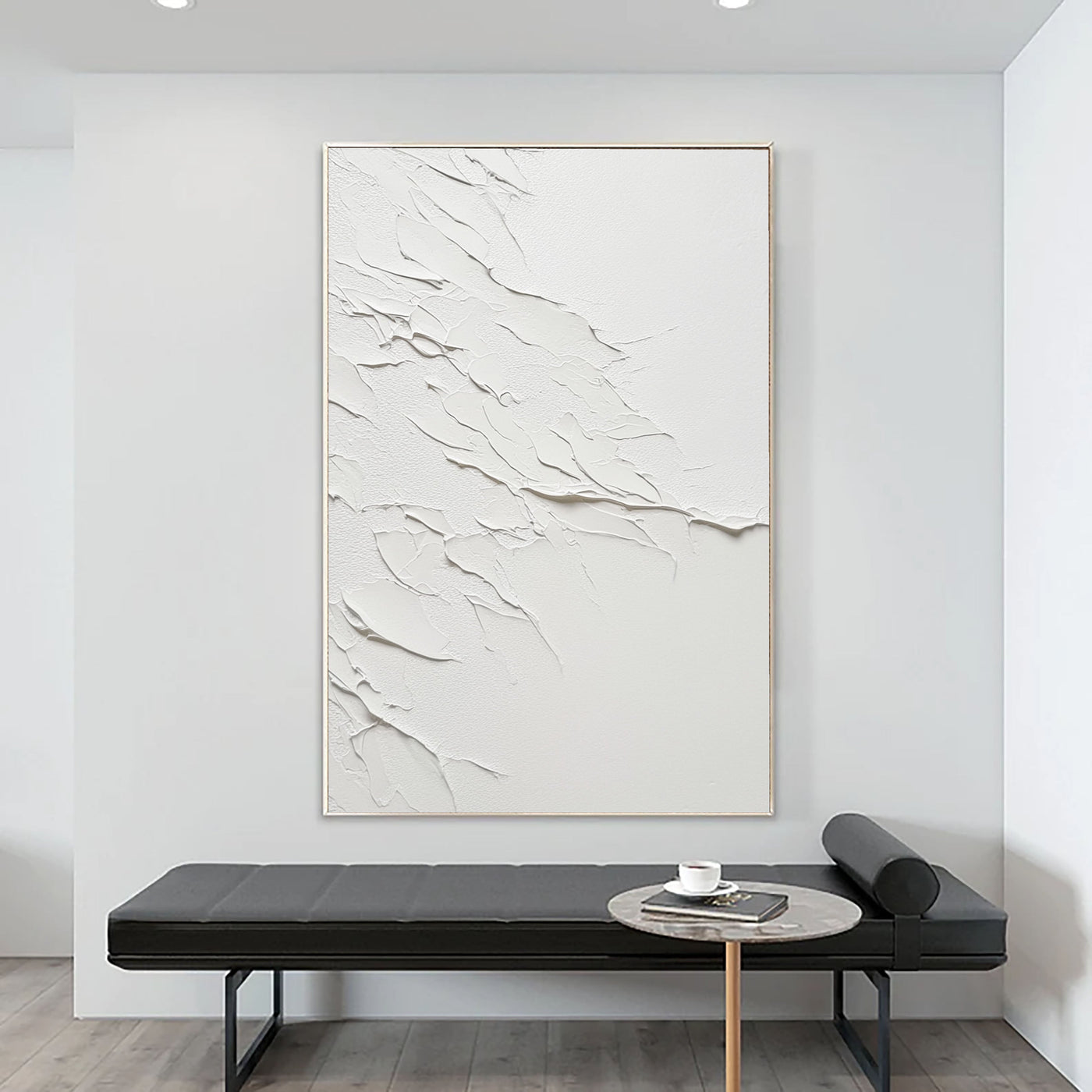 Rippled Ivory Texture | White Wave