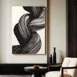 Textured Embrace Noir | Monochrome Flow