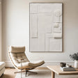 Textured Geometric Calm | Ivory Relief