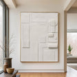 Textured Geometric Calm | Ivory Relief