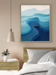 Textured Wave Journey | Indigo Calm