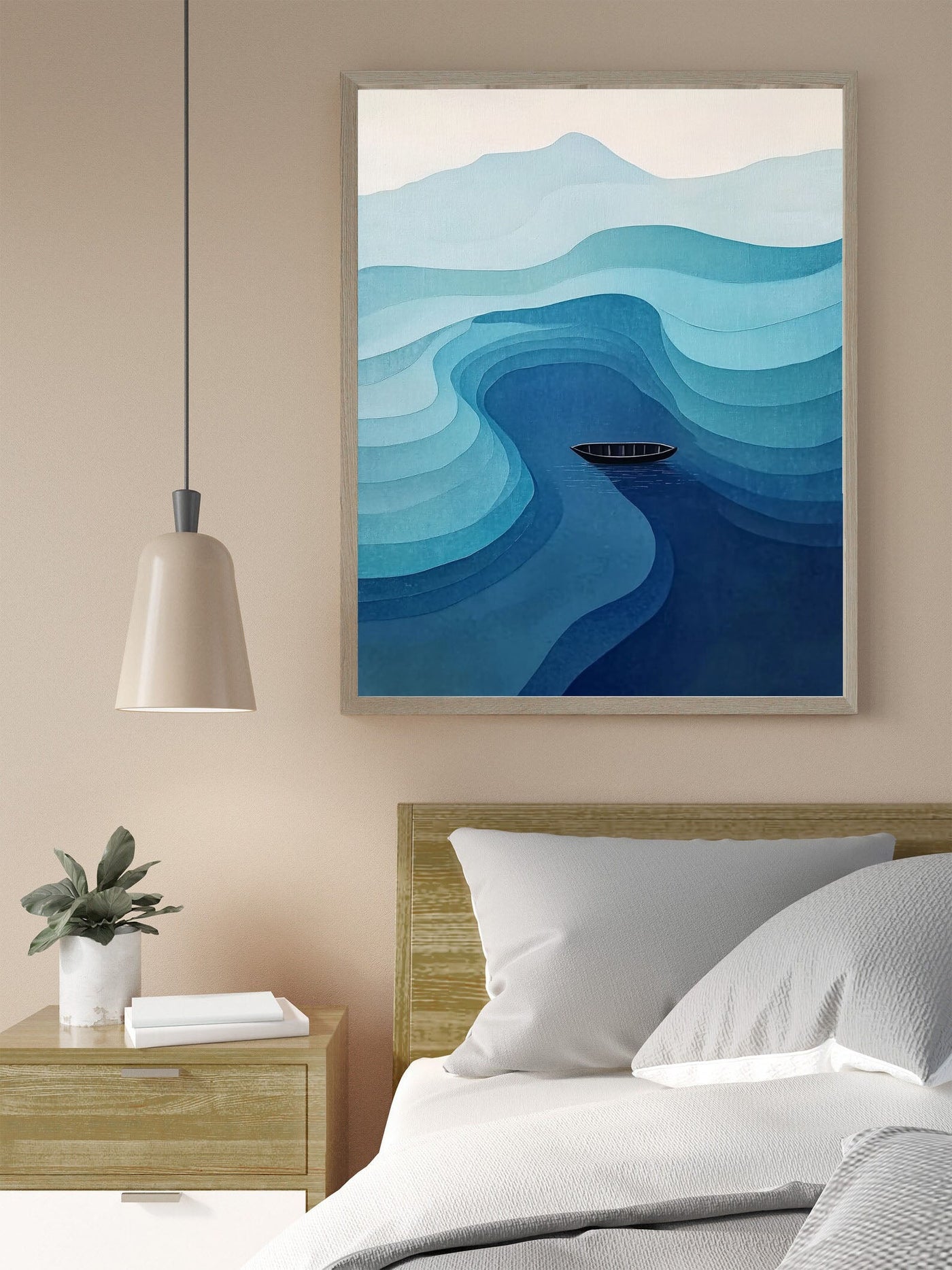 Textured Wave Journey | Indigo Calm