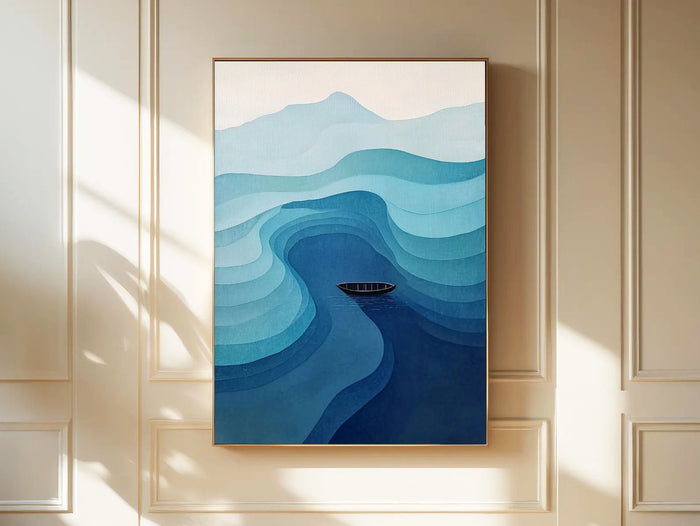 Textured Wave Journey | Indigo Calm