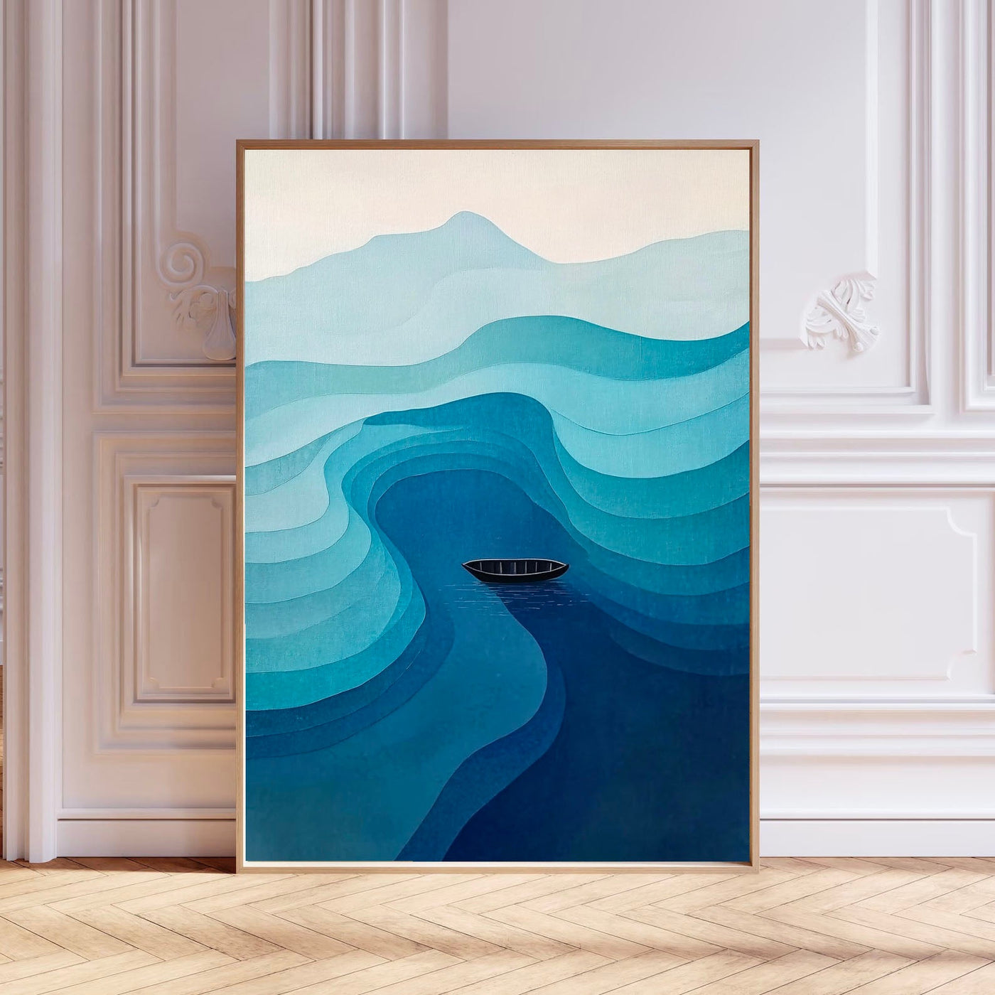 Textured Wave Journey | Indigo Calm