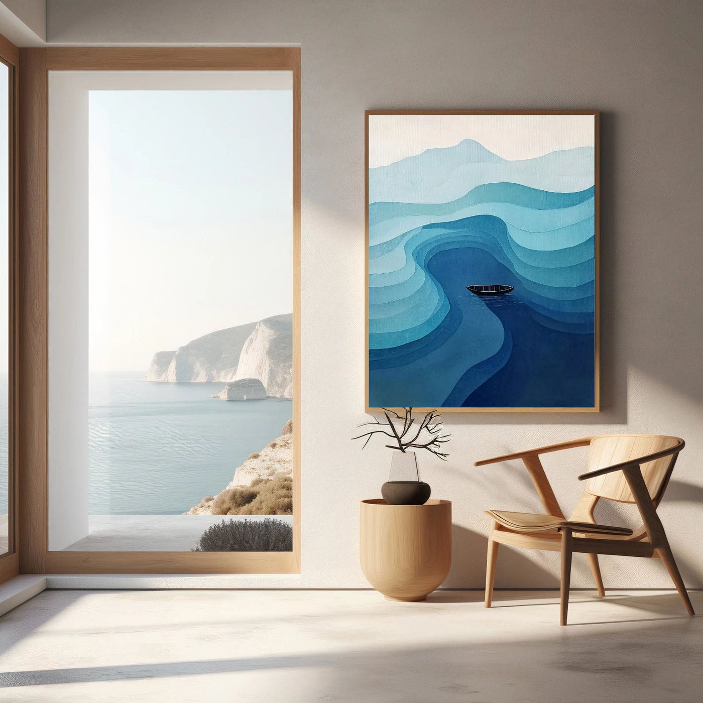 Textured Wave Journey | Indigo Calm
