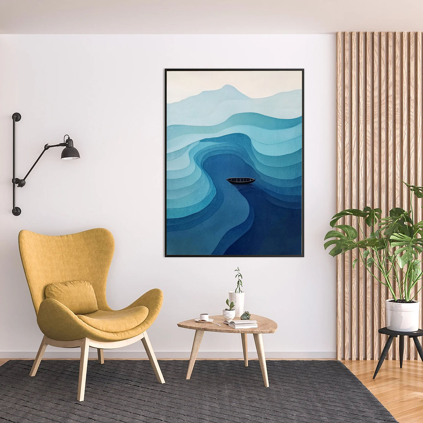Textured Wave Journey | Indigo Calm